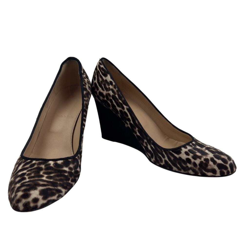 J. Crew Collection Made In Italy Animal Leopard Calf Hair Wedge Pump Women's 8.5